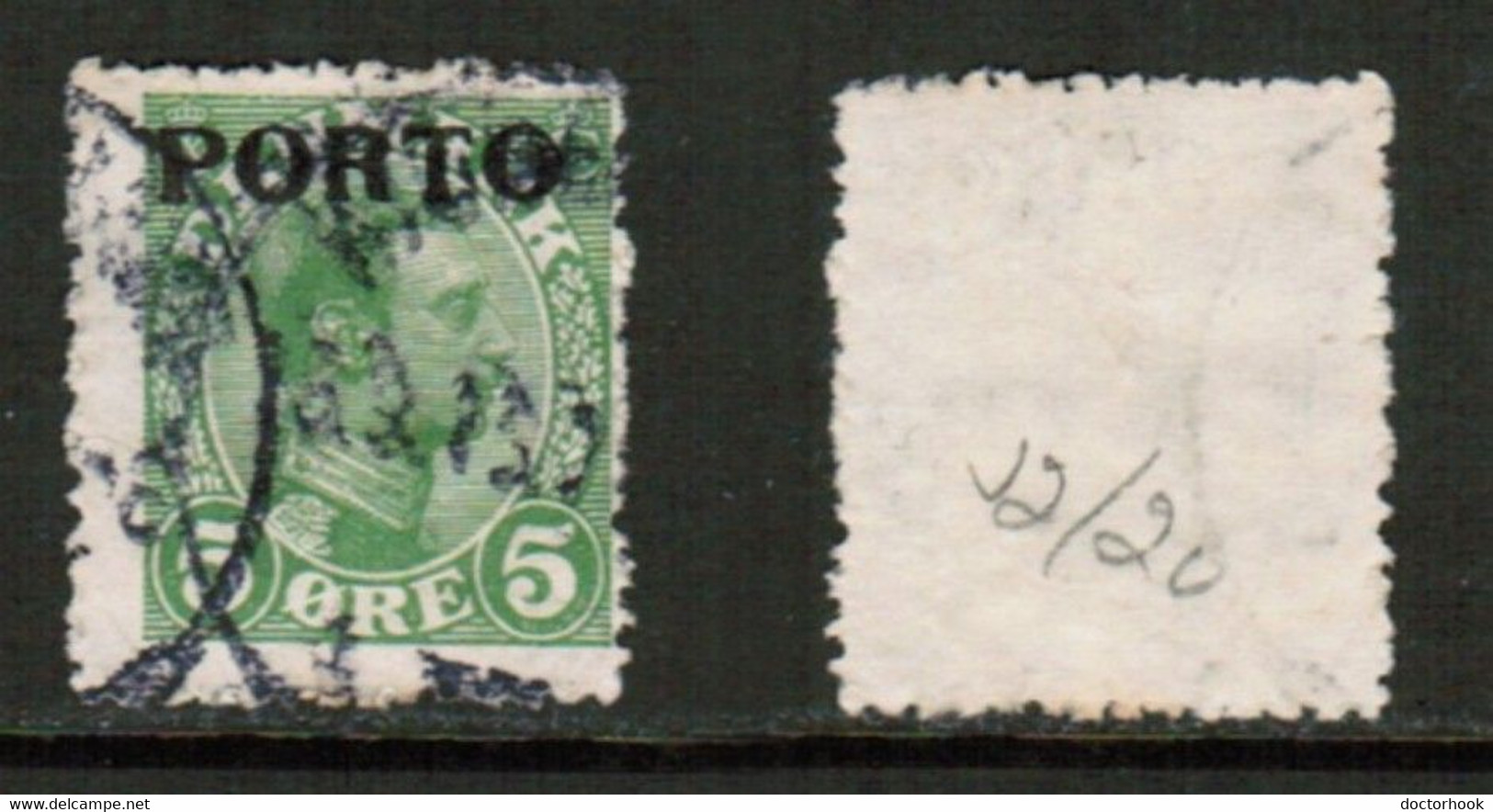 DENMARK   Scott # J 2 USED (CONDITION AS PER SCAN) (Stamp Scan # 867-8) - Portomarken