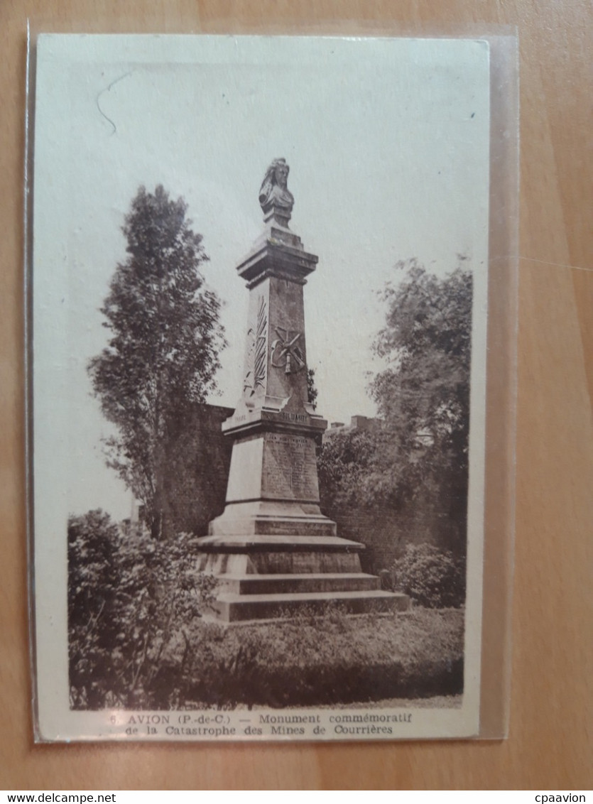 AVION, MONUMENT COMMEMORATIF DE LA CATASTROPHE DE COURRIERES - Avion