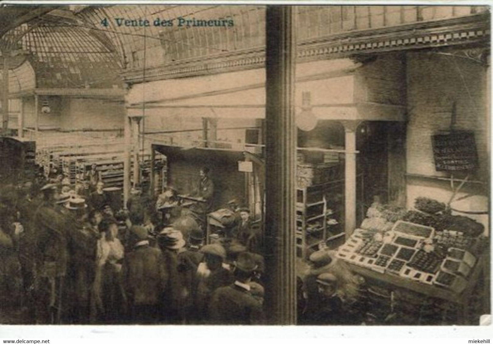 BRUXELLES-RUE DANSAERT-VENTE A LA CRIEE DES PRIMEURS-HALLES DES PRODUCTEURS MARAICHERS-COOPERATIVE HORTICOLE - Markten