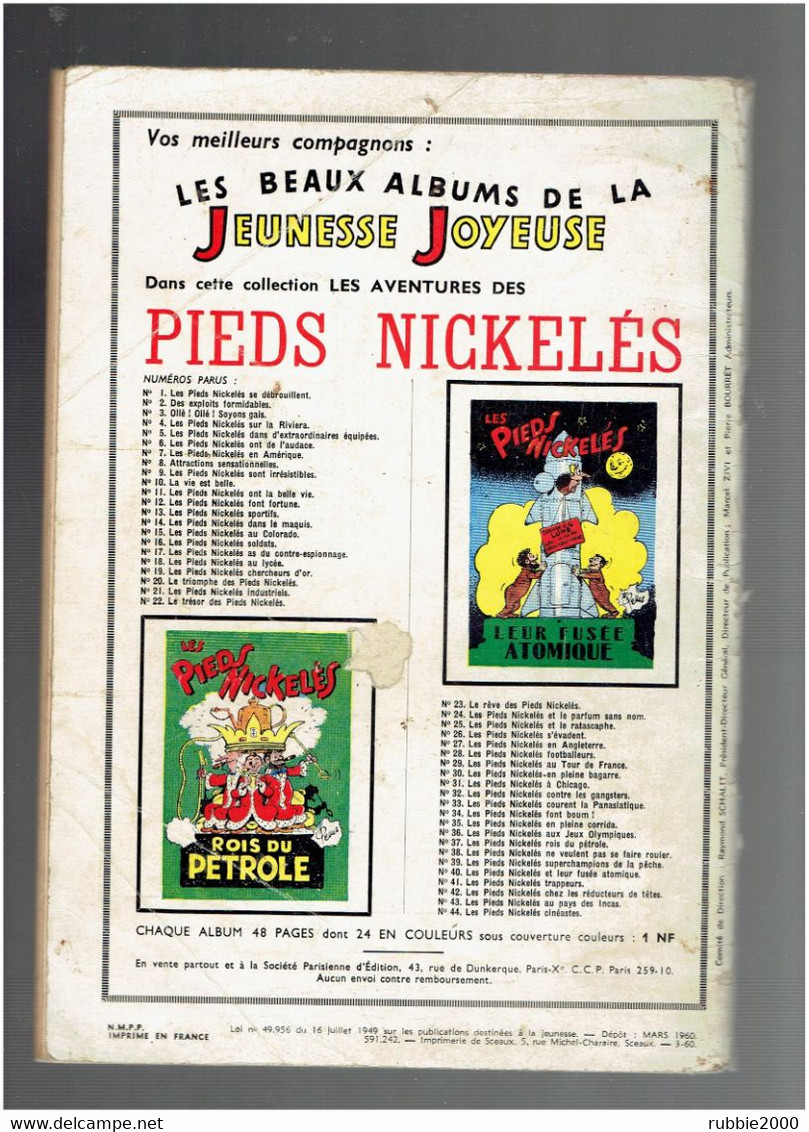 LES PIEDS NICKELES ATHLETES COMPLETS 03 / 1960 HORS SERIE N° 1 BUFFALO BILL HERCULE MALABAR KOKAOH COMMISSAIRE WILD - Pieds Nickelés, Les