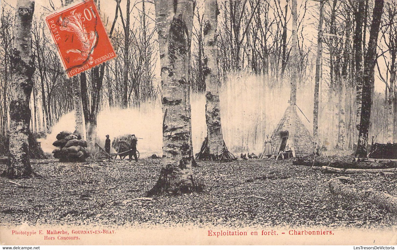 FRANCE - 63 - Exploitation En Forêt - Charbonniers - Carte Postale Ancienne - Andere & Zonder Classificatie