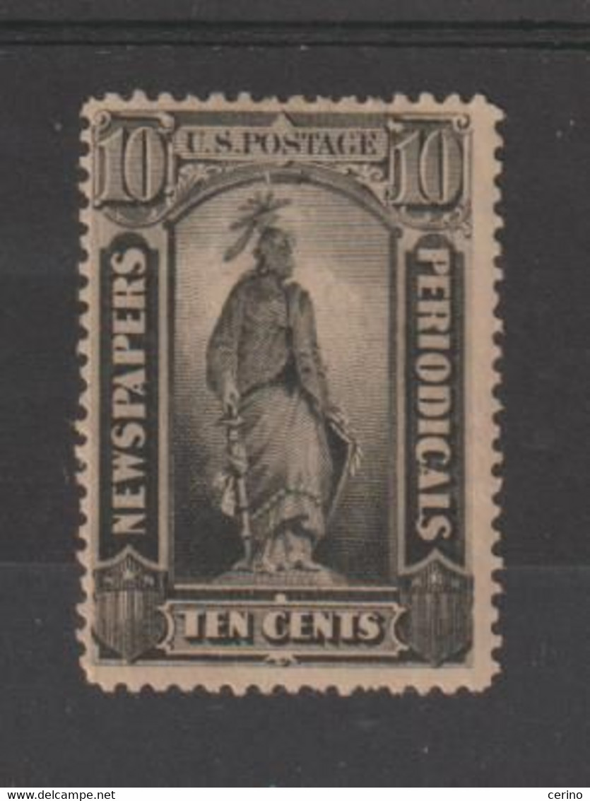 U.S.A.:  1875/85  NEWSPAPER -  10 C. UNUSED  STAMP  -  YV/TELL. 12 - Newspaper & Periodical