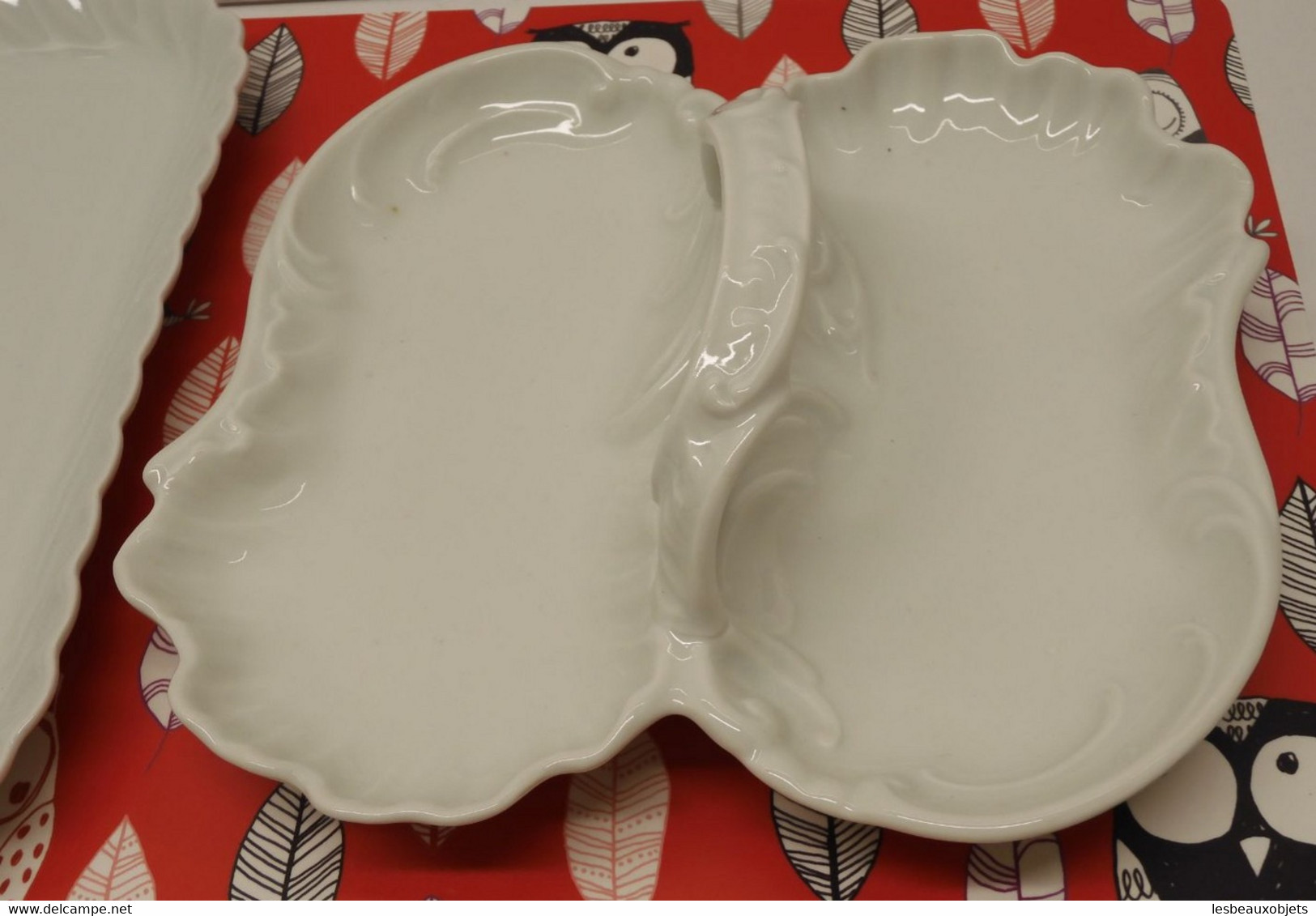 *1 PETIT PLAT & 1 PETIT MENDIANT PORCELAINE BLANCHE Limoges Déco Table Vitrine   E - Limoges (FRA)