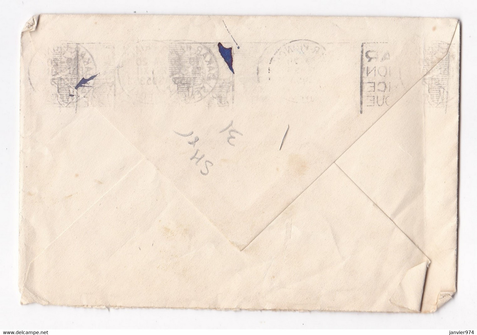 Enveloppe 1953 Dakar Sénégal Pour Le Contre-Amiral , Commandant De La Marine Au Maroc - Brieven En Documenten