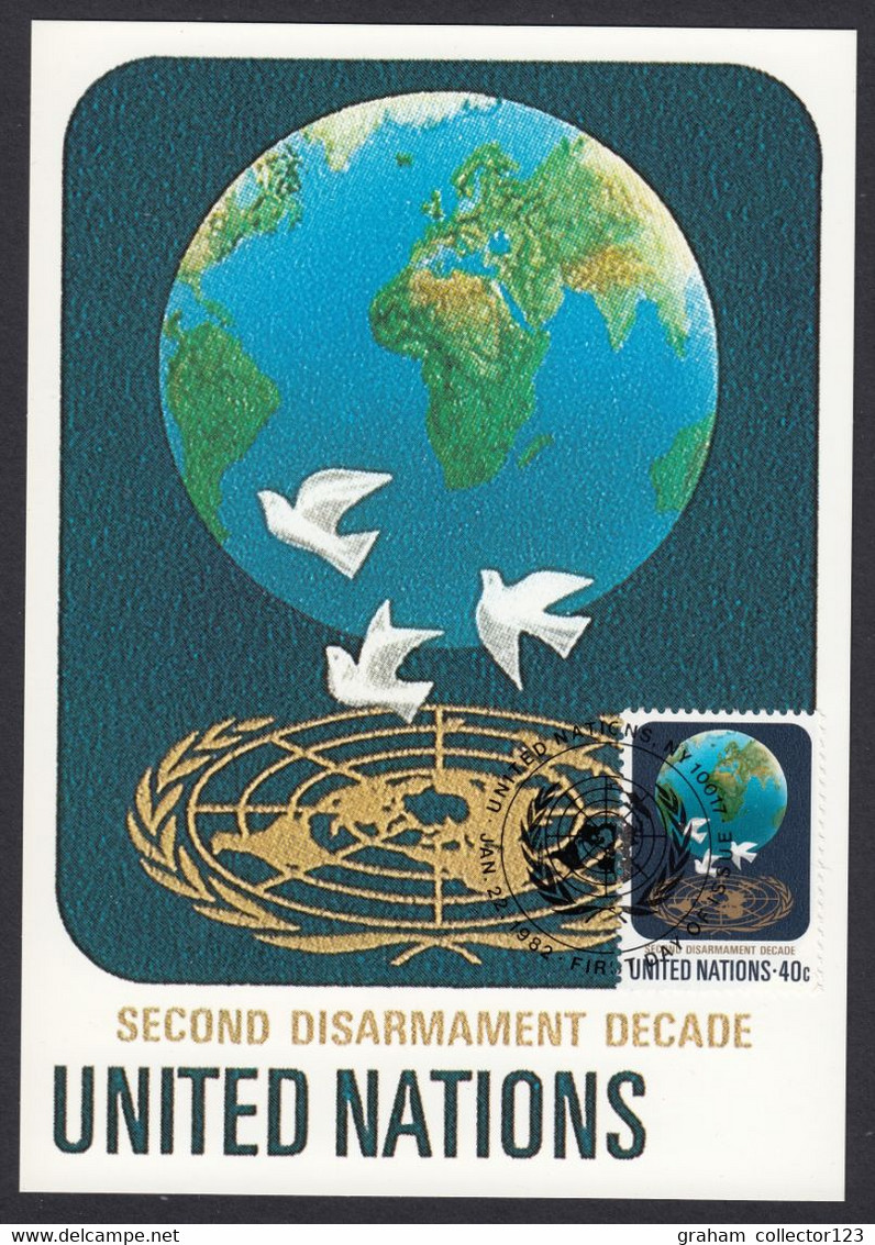 Used PHQ Maxi Maximum Card Postcard USA United Nations 1982 Second Disarmament Decade - Maximumkaarten