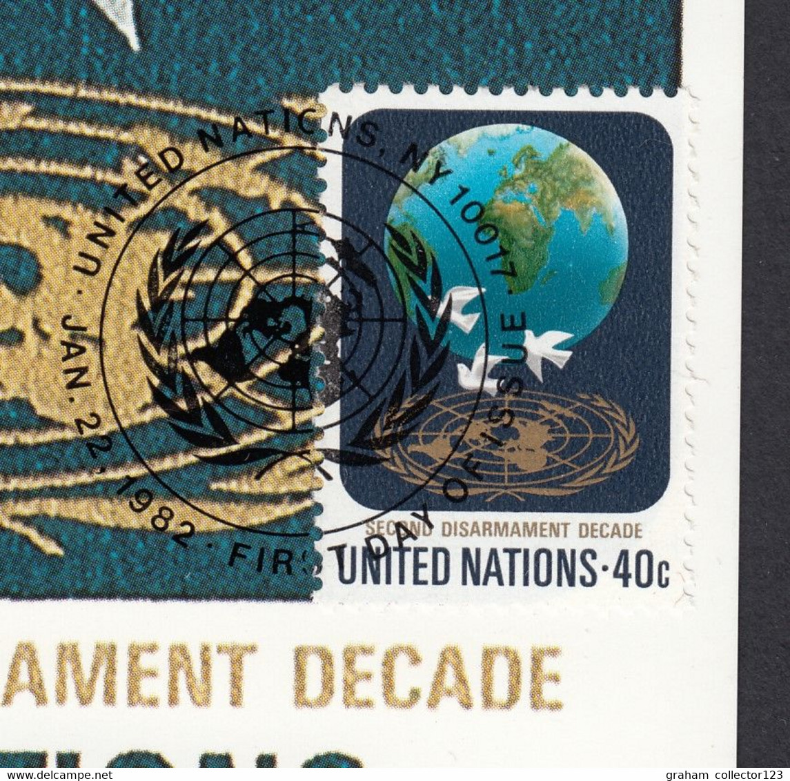 Used PHQ Maxi Maximum Card Postcard USA United Nations 1982 Second Disarmament Decade - Cartoline Maximum