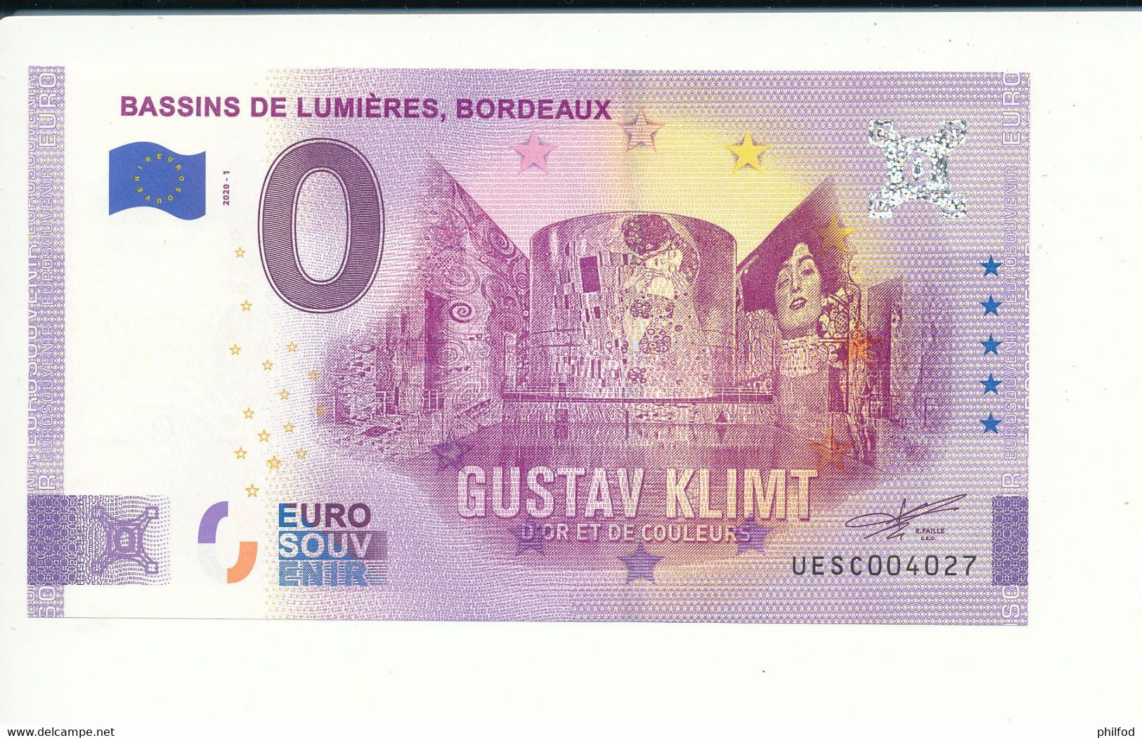 Billet Touristique 0 Euro - BASSINS DE LUMIERES, BORDEAUX - UESC - 2020-1 - ANNIV - N° 4027 - Autres & Non Classés