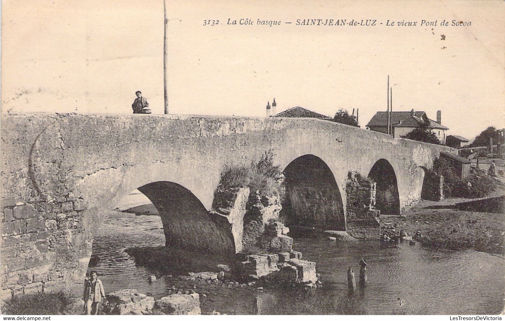 FRANCE - 64 -SAINT JEAN DE LUZ - Le Vieux Pont De Socova - Carte Postale Ancienne - Saint Jean De Luz