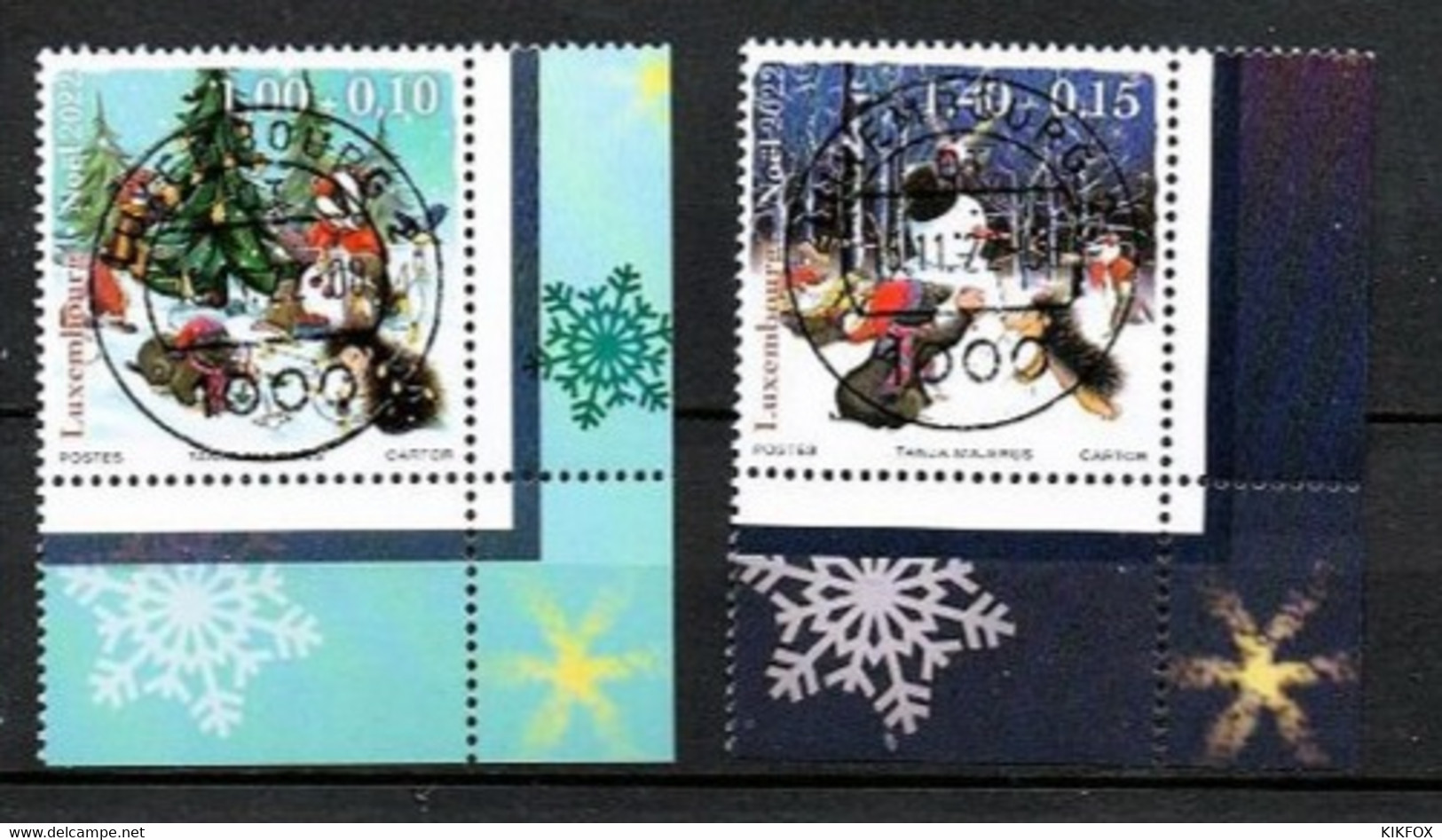 LUXEMBOURG,LUXEMBURG,2022 ,  MI  2323-2324 , WEIHNACHTEN,NOEL ,SATZ GESTEMPELT, DEZEMBERAUSGABE - Usados