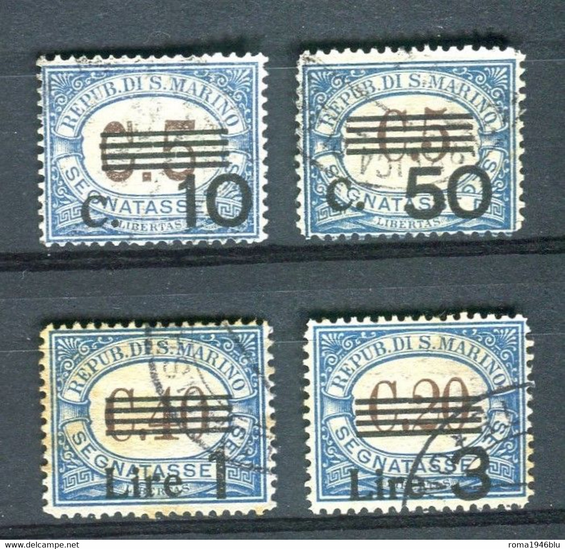 SAN MARINO 1940 SEGNATASSE SERIE CPL. USATA - Impuestos