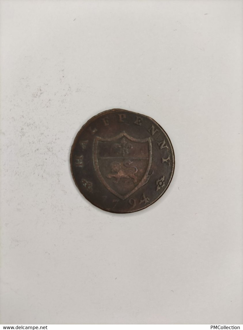 JETON ROYAUME UNI 1/2 PENNY LANCASTER JEAN DE GAND 1794 - Monarchia/ Nobiltà