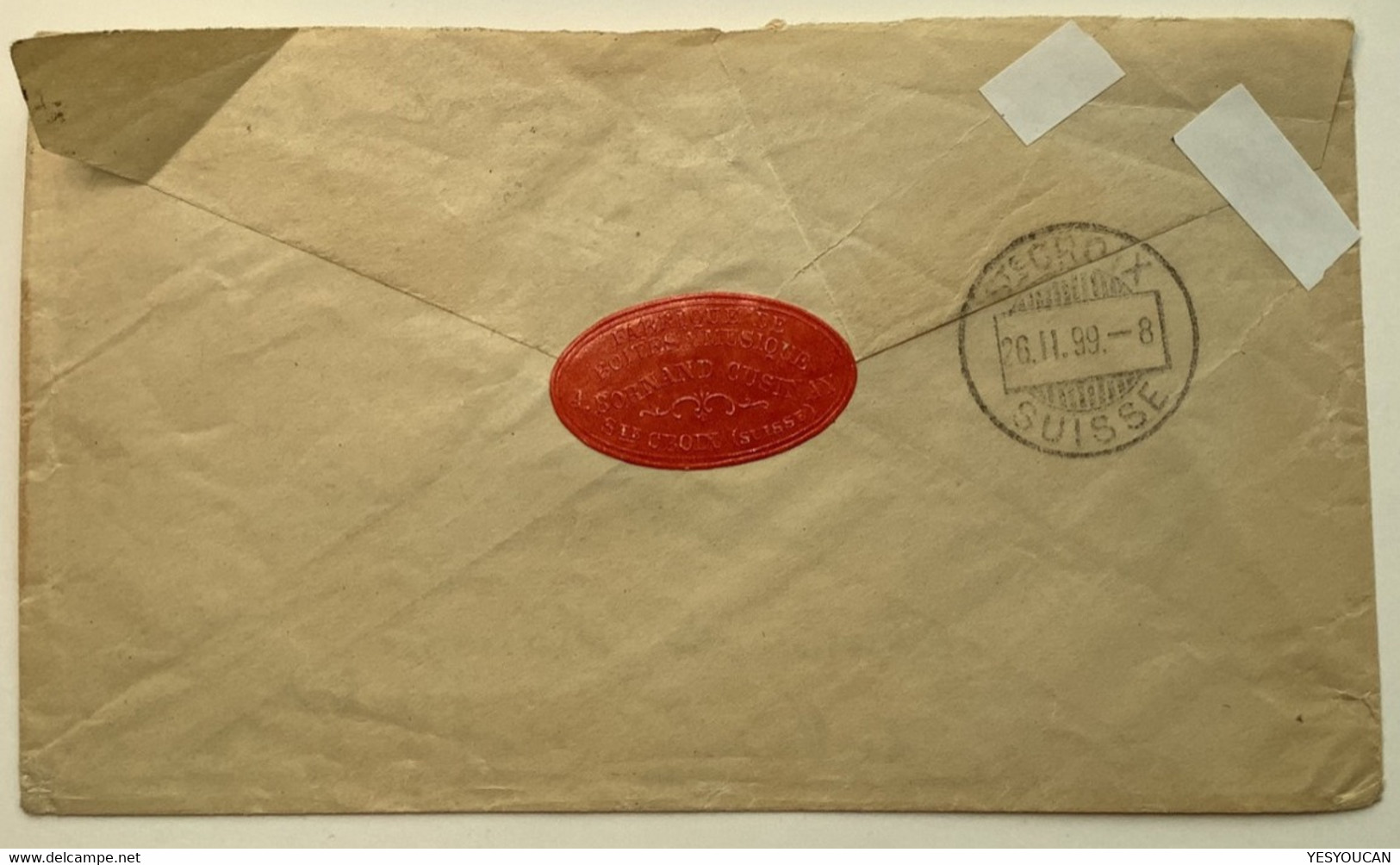 YOKOHAMA JAPAN 1899 Rare Koban Franking 8s+2s Cover Via Vancouver>SAINTE CROIX SUISSE  Schweiz VD Rasierklingenstempel - Briefe U. Dokumente