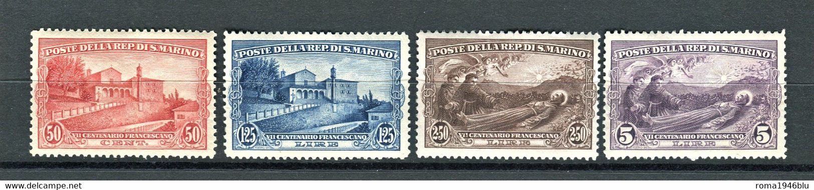 SAN MARINO 1928 S. FRANCESCO SERIE CPL. ** MNH - Nuovi