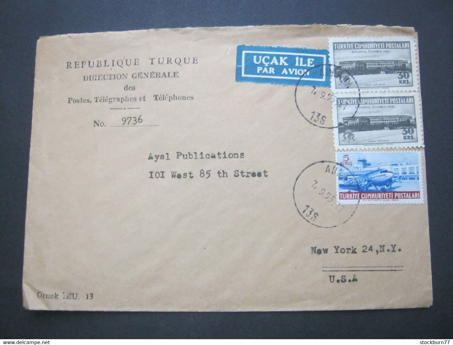 1955 , Brief Nach  Den USA - Storia Postale