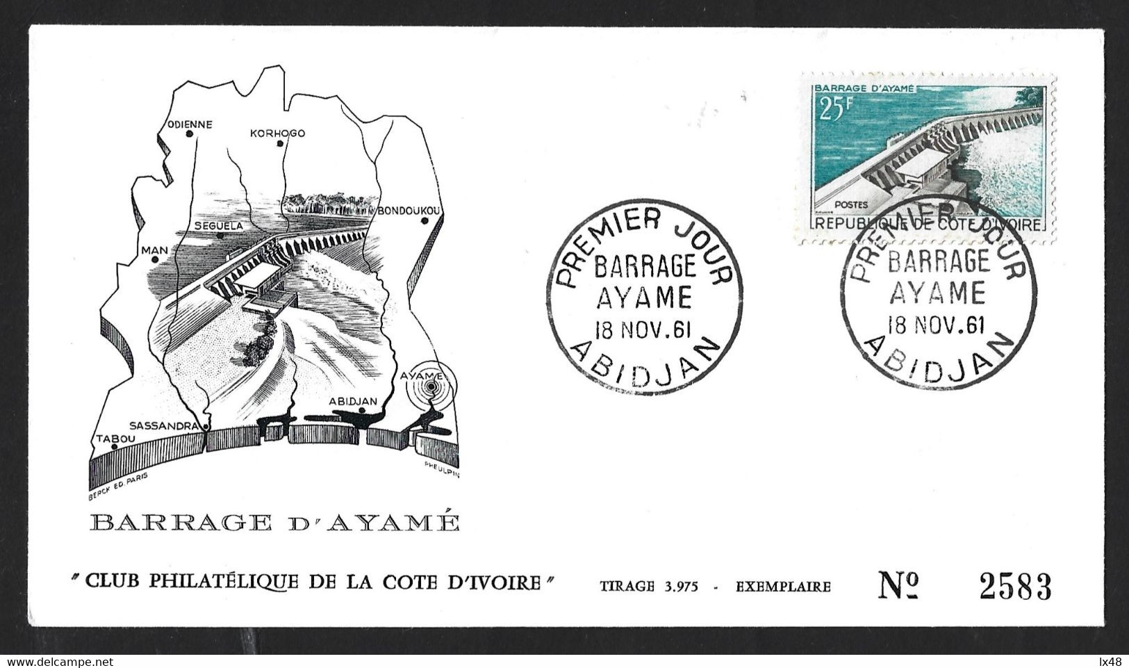 Ayame Dam In Abidjan Opened In 1961. Electricity. Water. Der Ayame-Staudamm In Abidjan Wurde 1961 Eröffnet. Elektrizität - Wasser