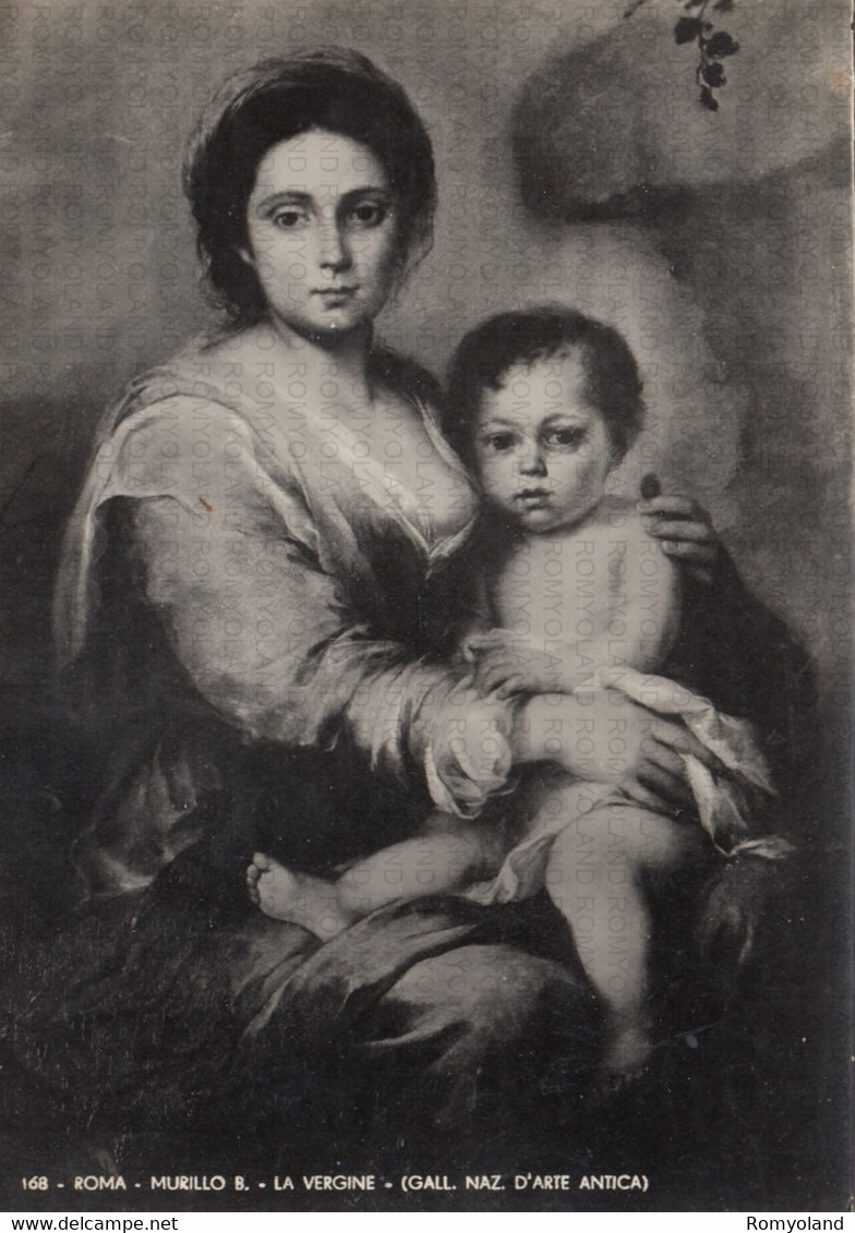 CARTOLINA  ROMA,LAZIO,GALLERIA NAZIONALE D'ARTE ANTICA-MURILLO B.-LA VERGINE-STORIA,CULTURA,BELLA ITALIA,NON VIAGGIATA - Mostre, Esposizioni