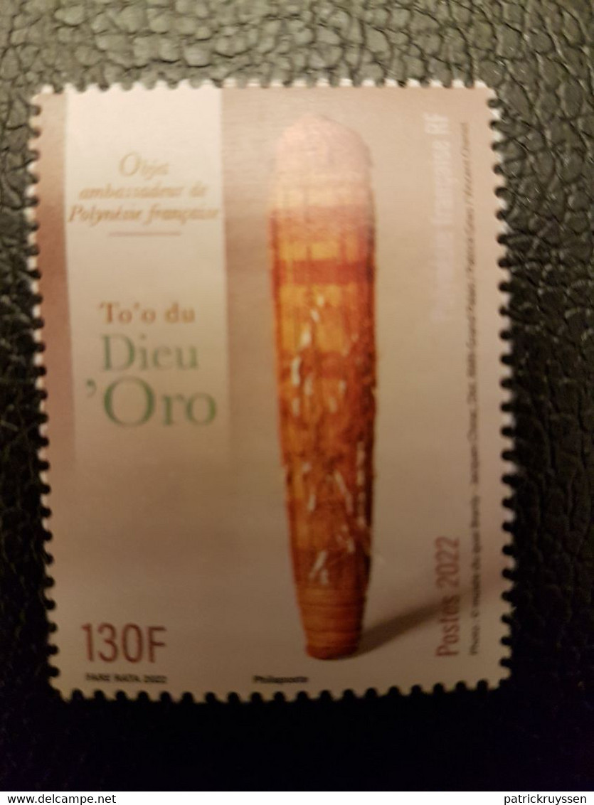 Polynesia 2022 Polynesie TO'O Dieu ORO Art Statue Sculpture Anthropomorphic 1v  Mnh - Nuovi