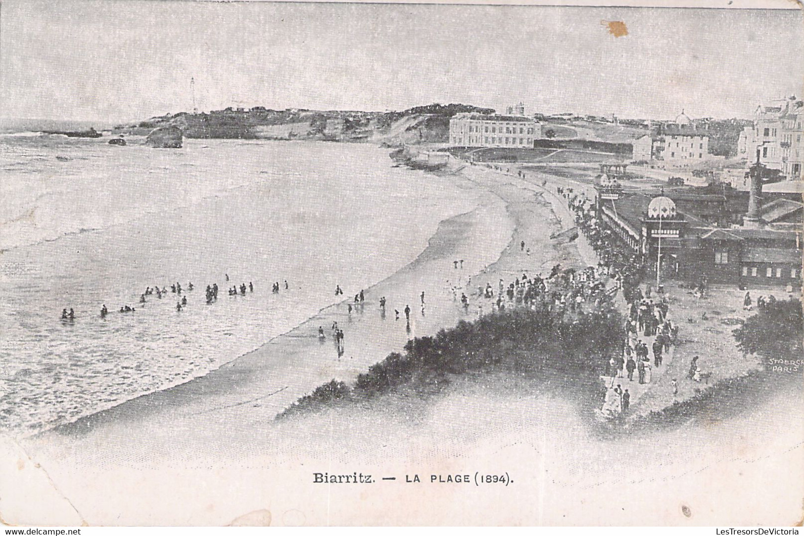 FRANCE - 64 - BIARRITZ - La Plage 1894 - Carte Postale Ancienne - Biarritz