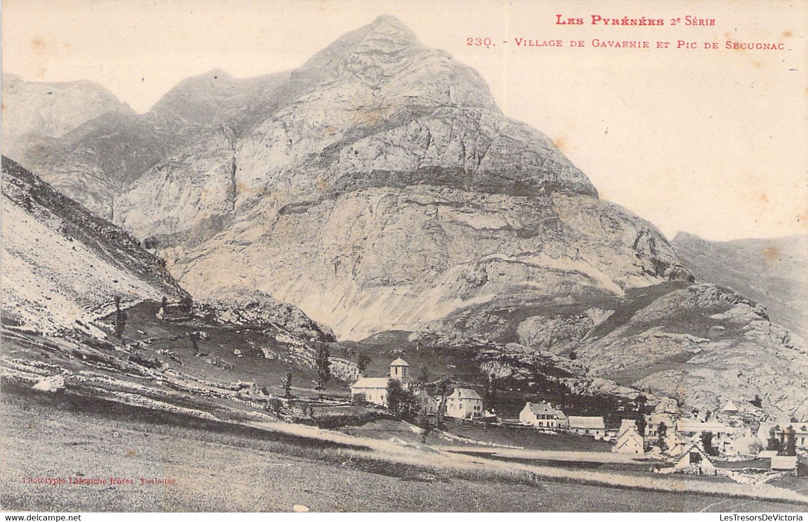 FRANCE - 65 - GAVARNIE - Village Et Pic De Ségugnac - Carte Postale Ancienne - Gavarnie
