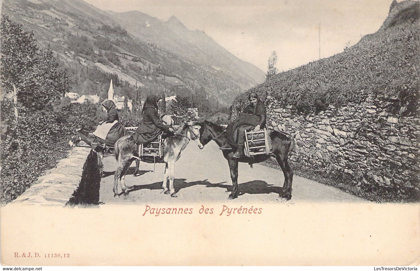 FRANCE - 65 - Paysannes Des Pyrénées - Anes - Folklore - Carte Postale Ancienne - Andere & Zonder Classificatie