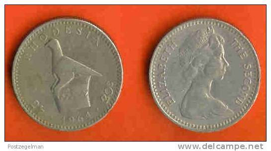 RHODESIA 1964 2 Shilling=20 Cents Km3, C254 - Simbabwe