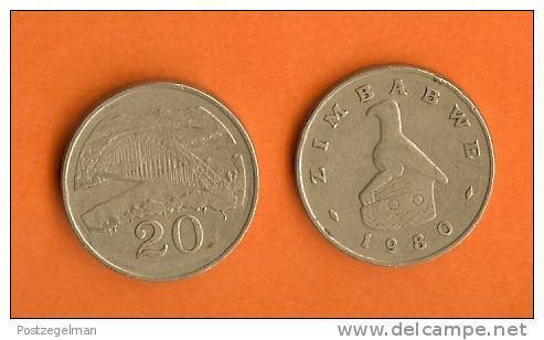 ZIMBABWE 1980-1996 KM4 20 Cents Normally Used Coin - Zimbabwe