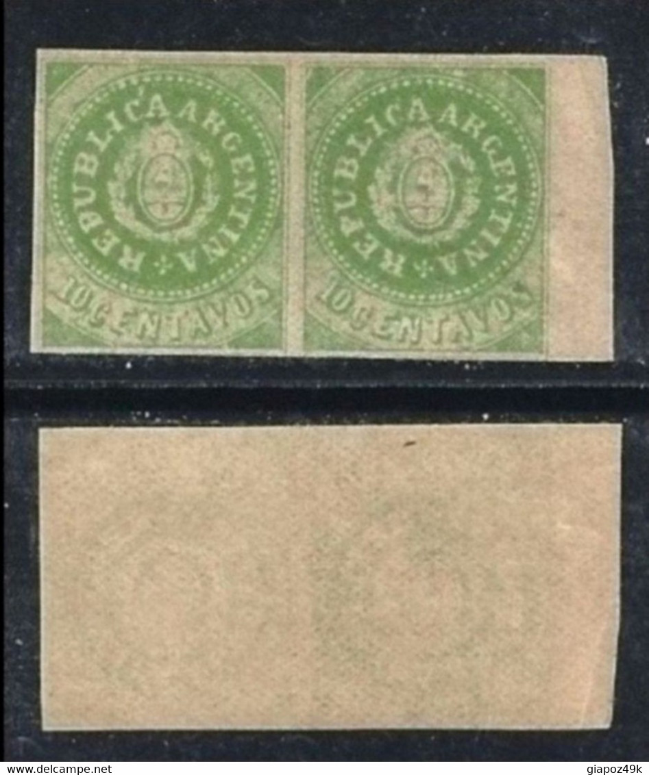 ● ARGENTINA   1862 / 64  -  N.  6 C   COPPIA - Nuovi  **  Cat.  ? Probabile RISTAMPA D'epoca ️ Lotto N. 19 ️ - Ungebraucht