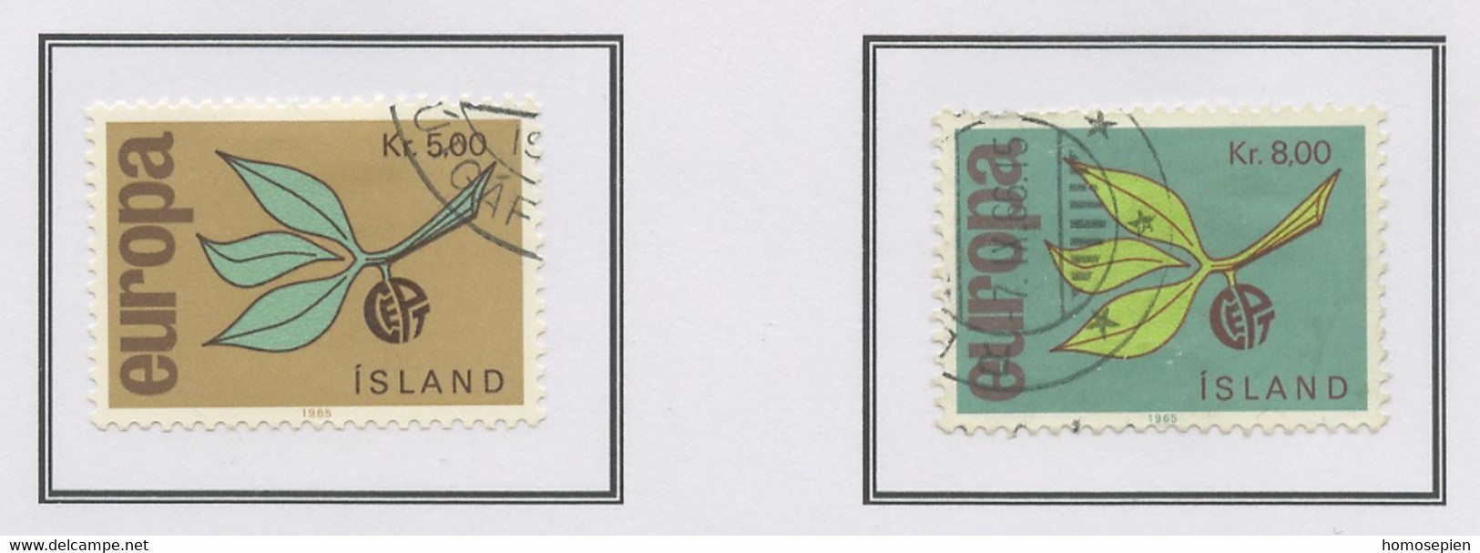 Islande - Island - Iceland 1965 Y&T N°350 à 351 - Michel N°395 à 396 (o) - EUROPA - Gebraucht