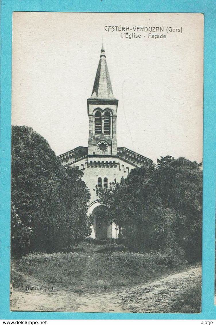 * Castera Verduzan (Dép 32 - Gers - France) * (Banruns Edit) église, Façade, Church, Kerk, Kirche, Old, Rare - Castera