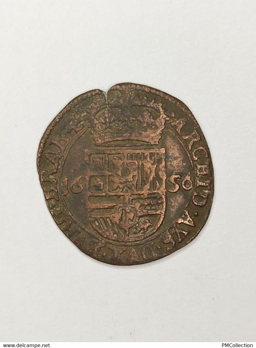 PAYS BAS ESPAGNOLS 1 LIARD DE 12 MITES PHILIPPE IV 1656 - …-1795 : Période Ancienne