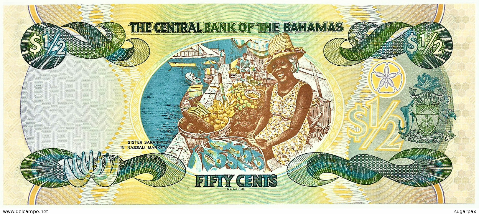 Bahamas - 50 Cents - 1/2 Dollar - 2001 - Pick: 68 - Unc. - Serie A - Queen Elizabeth II - Bahama's