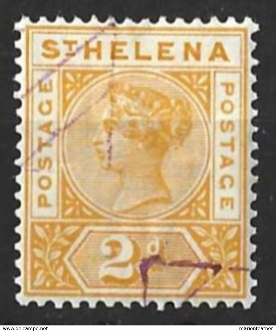 ST. HELENA......QUEEN VICTORIA...(1837-01..)..." 1890.."....2d.........SG49.....REMAINDERED....VFU.... - Saint Helena Island