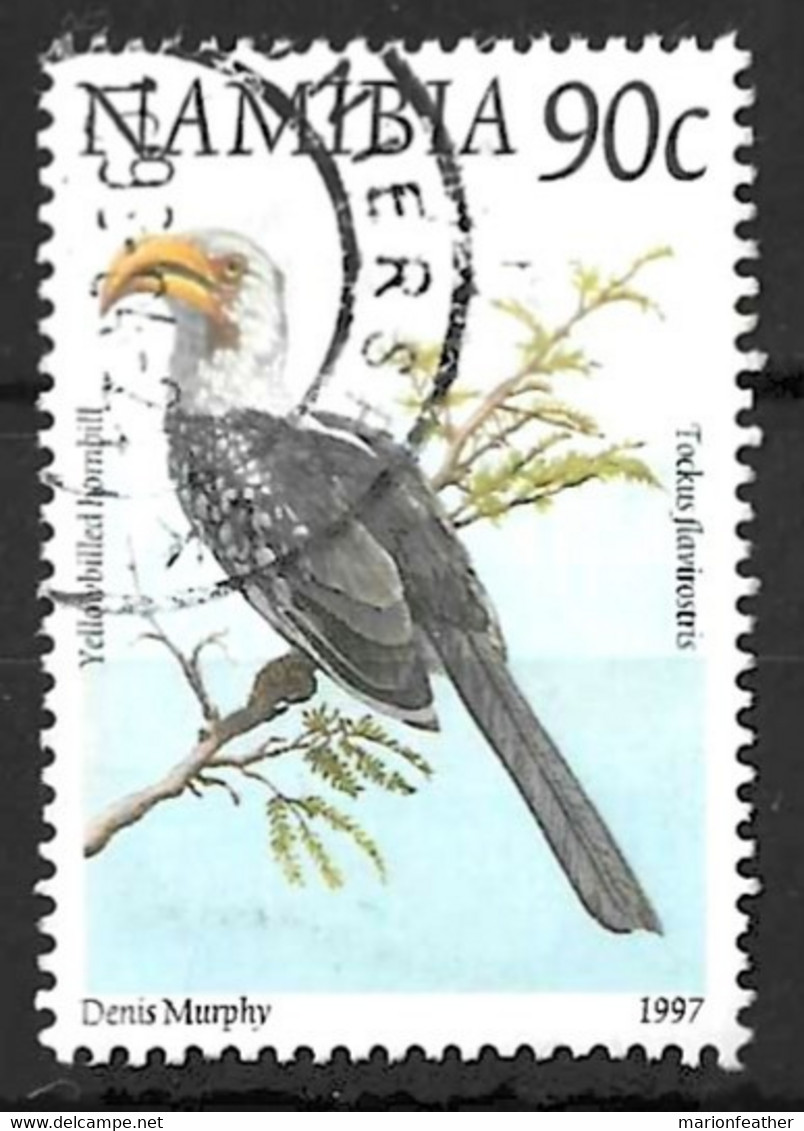 NAMIBIA...QUEEN ELIZABETH II...(1952-36..)..." 1997....".....BIRD....YELLOW BILLED HORNBILL........SG757.......VFU. - Cuckoos & Turacos