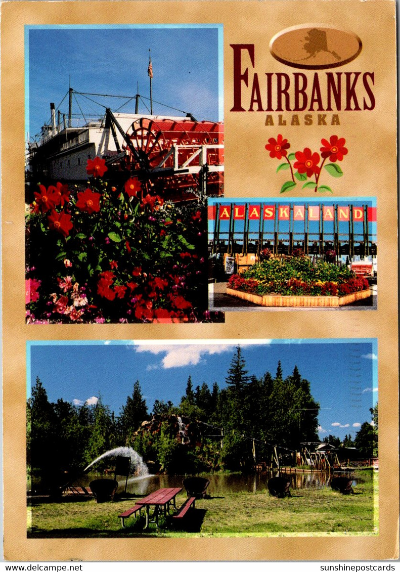 Alaska Fairbanks Multi View Alaskaland Old Gold Mining Equipment Nenana Riverboat - Fairbanks