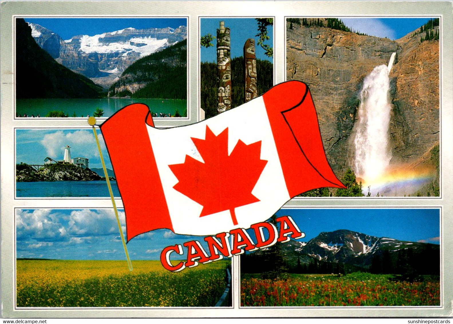 Canada Flag And Various Landscapes - Cartes Modernes