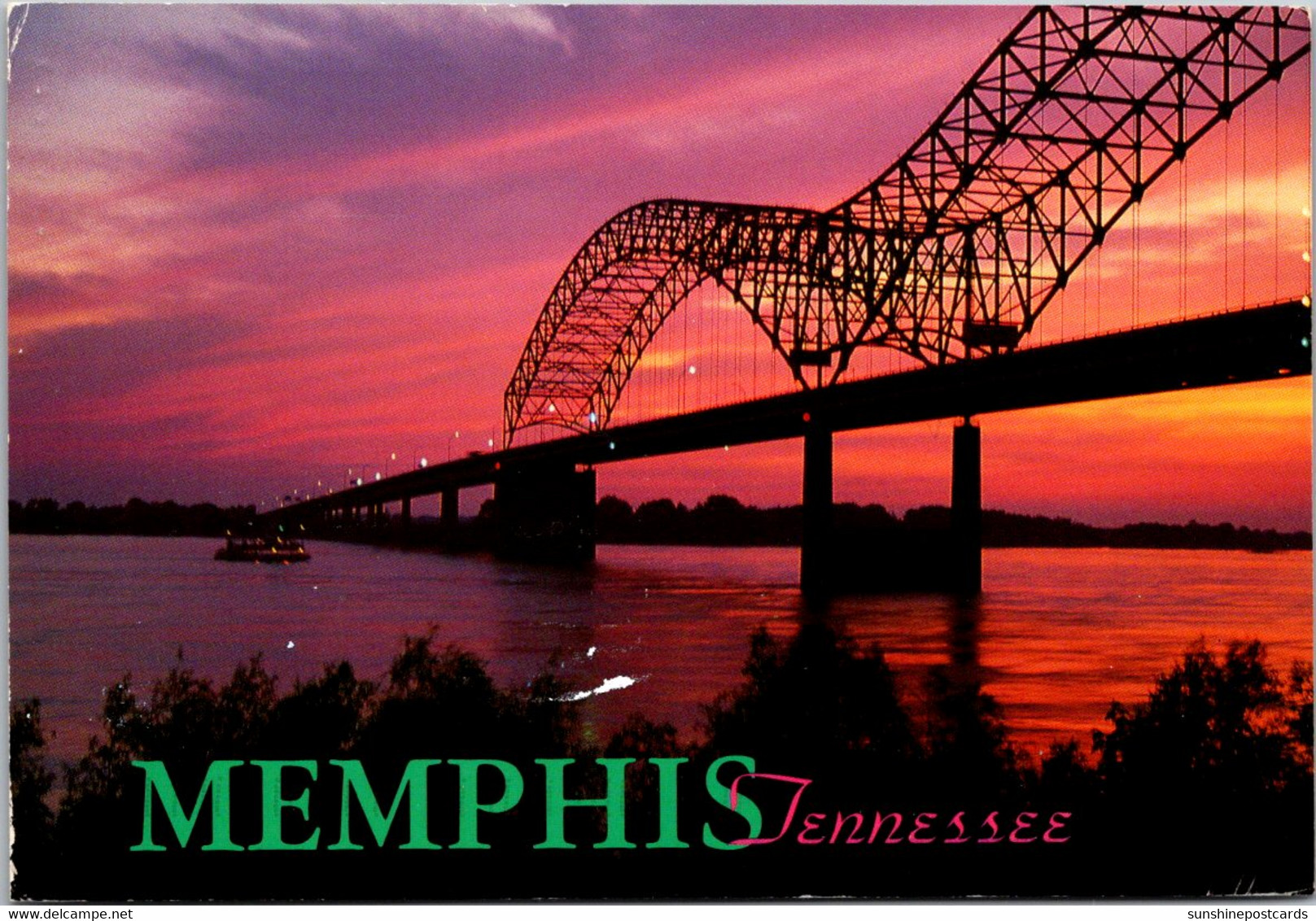 Tennessee Memphis Hernando De Soto Bridge At Sunset - Memphis