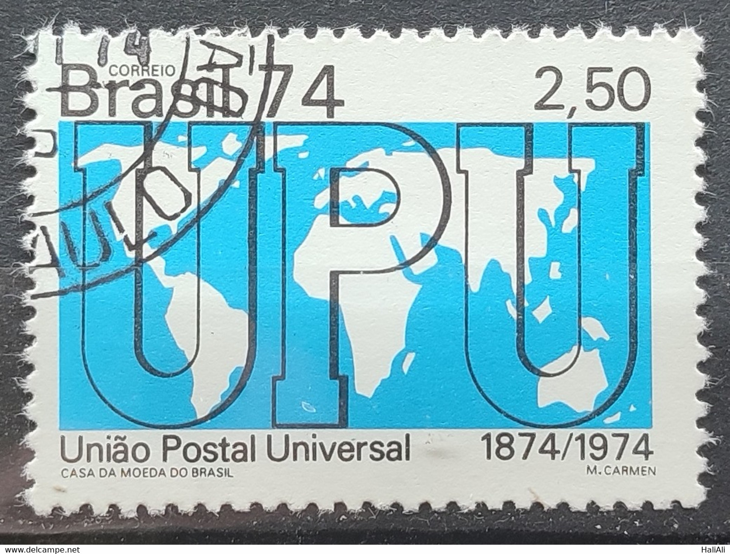 C 858 Brazil Stamp Centennial Of The Universal Postal Union UPU Postal Services 1974 Circulated 2 - Gebraucht