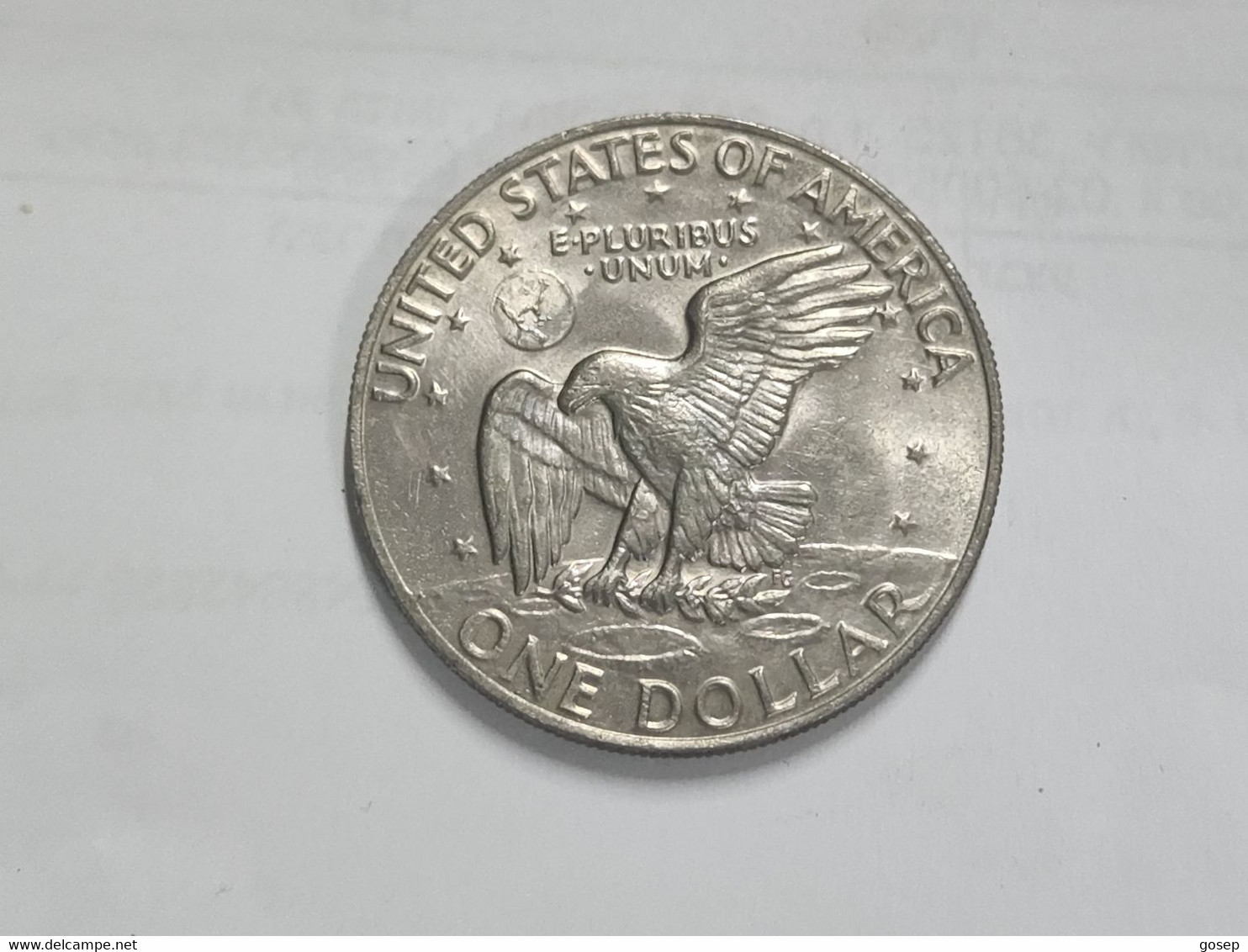 U.S.A-(KM-205)-1DOLLAR-eagle/eisenhower-copper Nikel-(3)-(1974)-used Coins - Verzamelingen