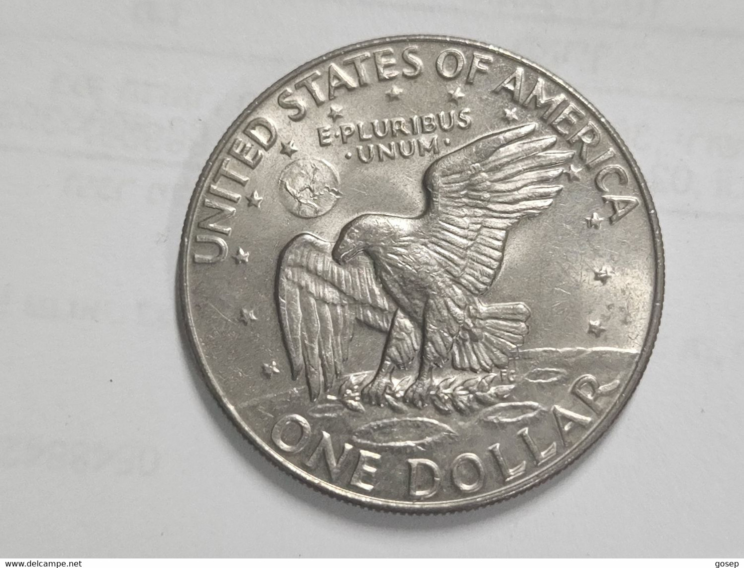 U.S.A-(KM-206)-1DOLLAR-eagle/eisenhower-copper Nikel-(4)-(1977)-used Coins - Verzamelingen