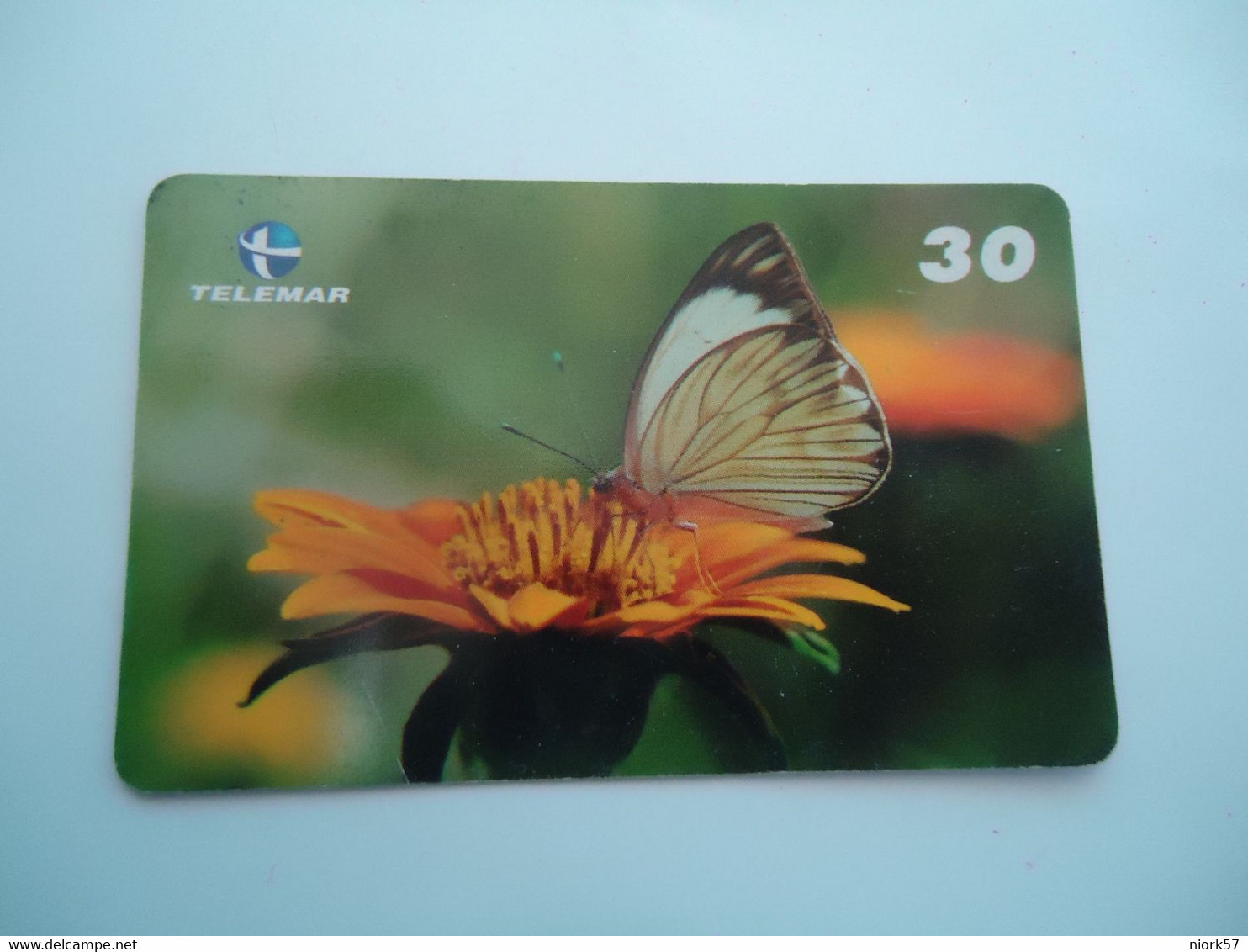 BRAZIL USED CARDS BUTTERFLIES - Papillons