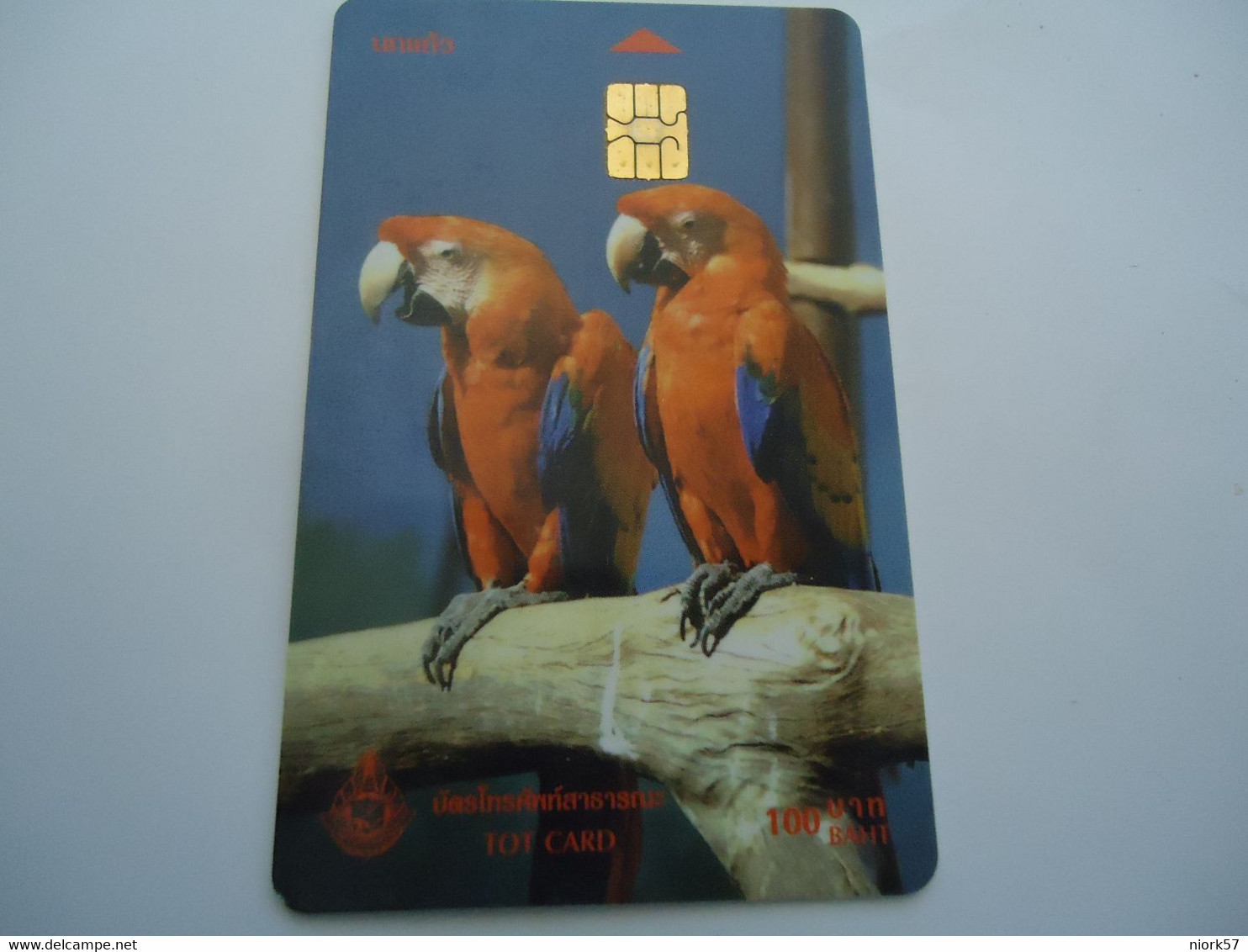 THAILAND USED     CARDS  BIRDS PARROTS - Papageien