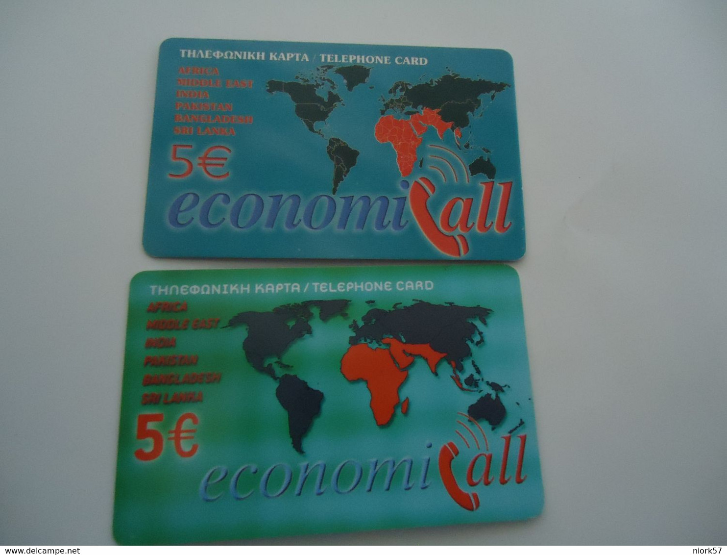 GREECE USED PREPAID 2   CARDS  ECONOMICALL - Giungla