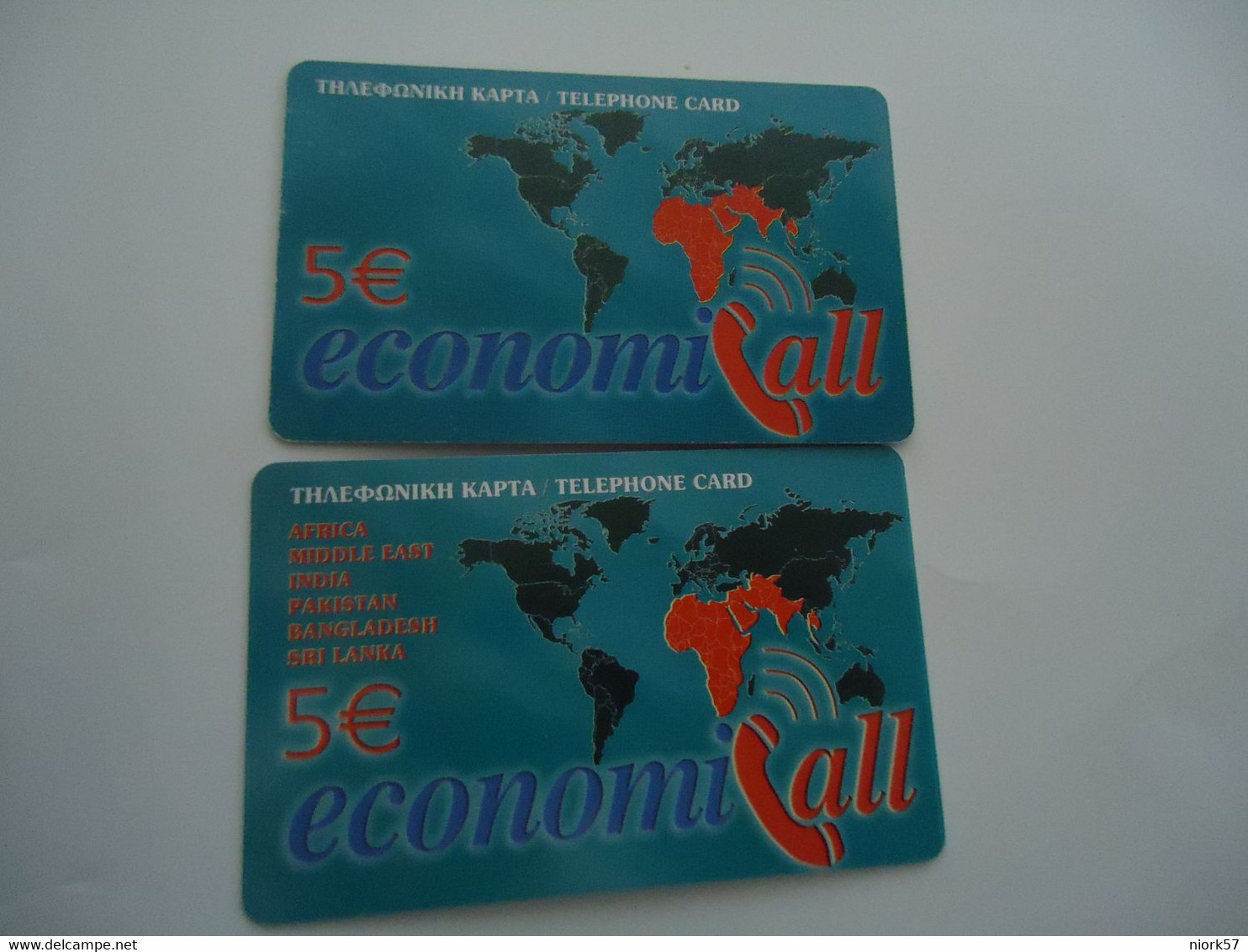 GREECE USED PREPAID 2   CARDS  ECONOMICALL - Oerwoud