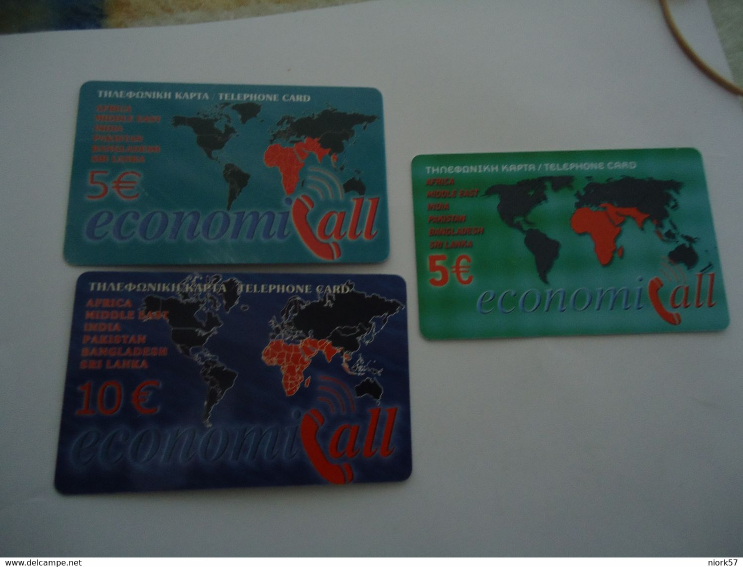 GREECE USED PREPAID  3  CARDS  ECONOMICALL - Dschungel