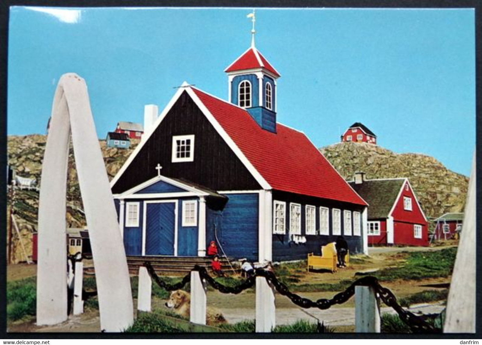 Greenland 1978 THE OLD CHURCH AT HOLSTEINSBORG Cards HOLSTEINSBORG 1-11-1978 ( Lot 708 ) - Groenland
