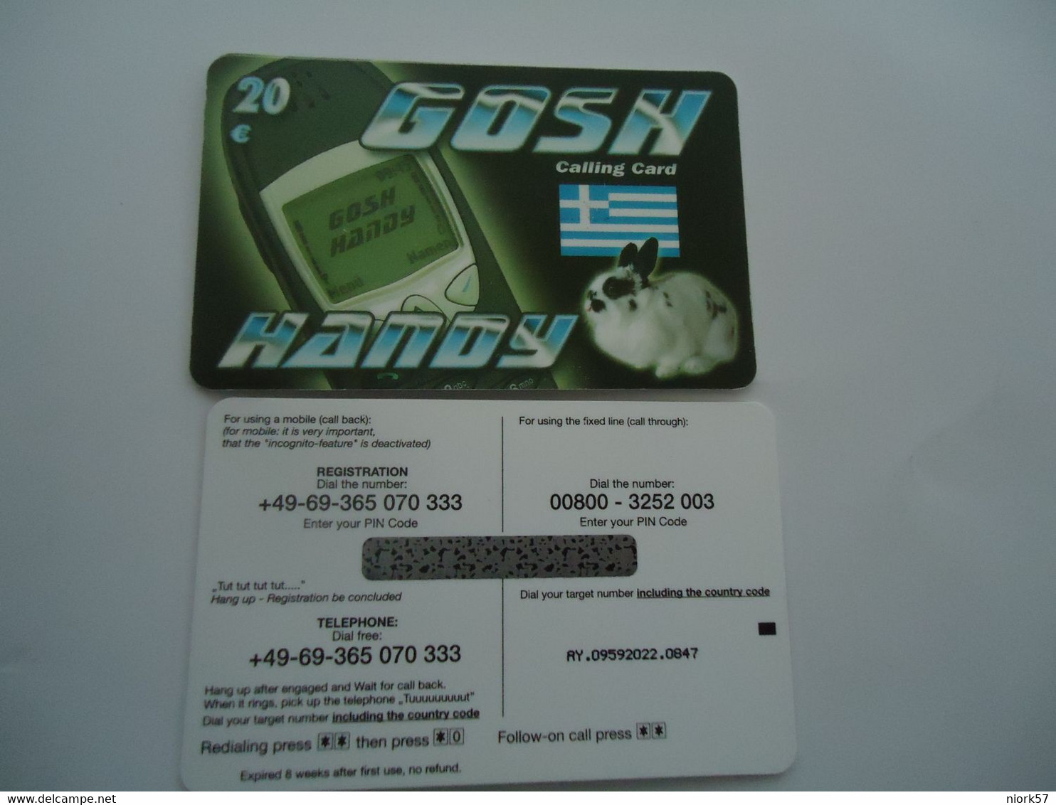 GREECE MINT  PREPAID CARDS  GOSH - Landschappen