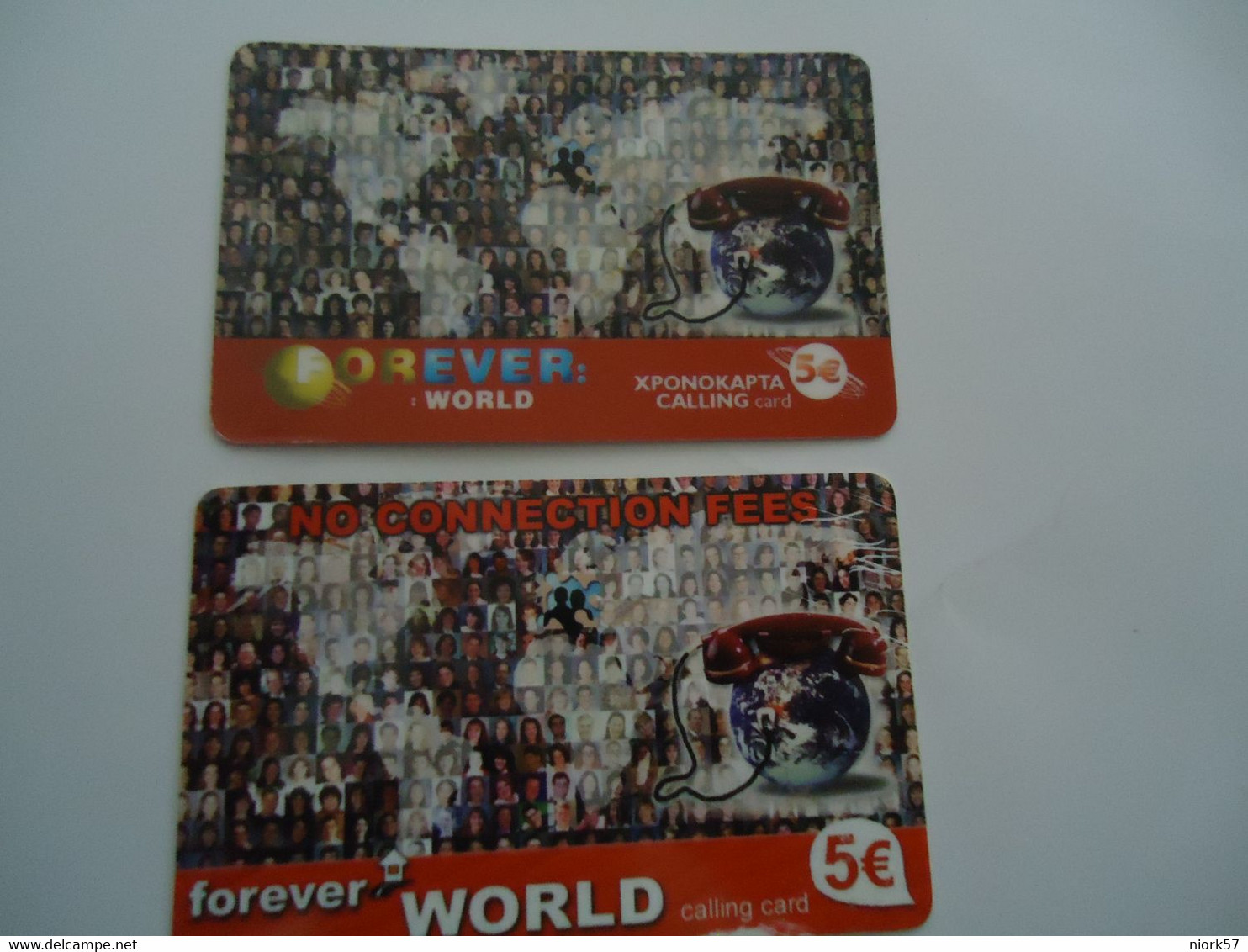 GREECE USED  PREPAID  FOREVER  WOLD   2 DIFFERENT - Paysages