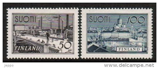 1942 Finland Tampere&Helsinki Towns, Very Fine Complete Set MNH. - Unused Stamps