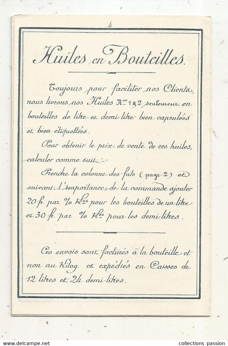 Publicité 6 Pages, HUILERIE,exportation,  M. LEMPEREUR & Cie ,  Marseille, 3 Scans, Tarifs 1896 - Advertising