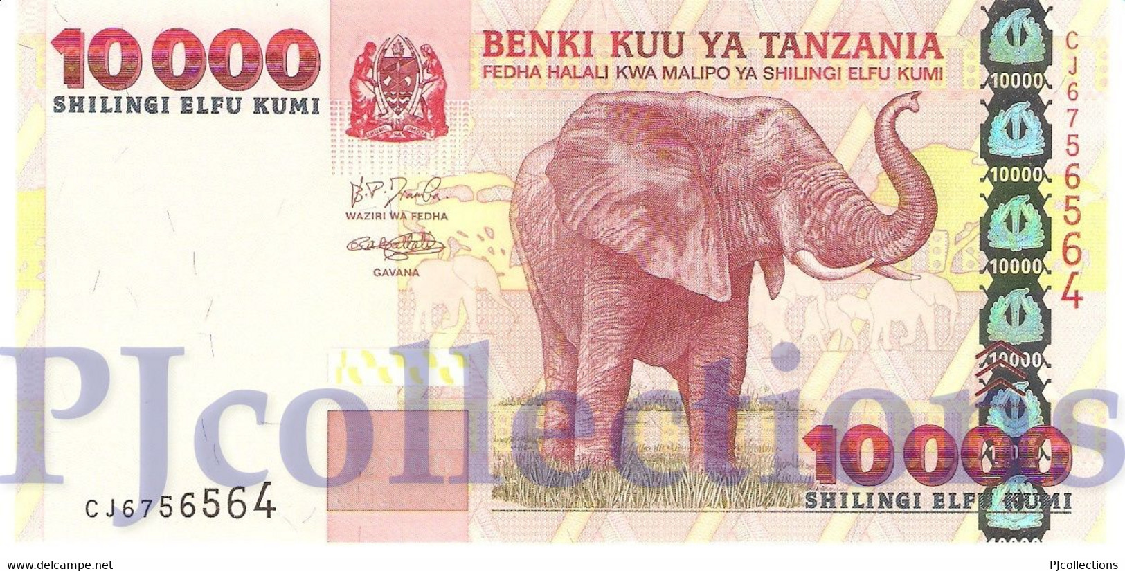 TANZANIA 10000 SHILINGI 2003 PICK 39 UNC - Tanzanie